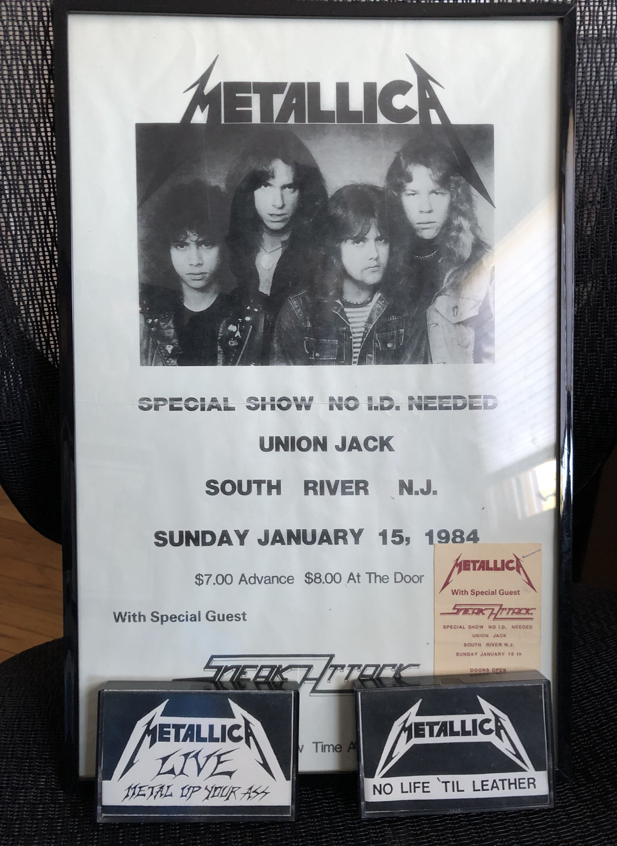 1984 Metallica Flyer and Ticket Stub